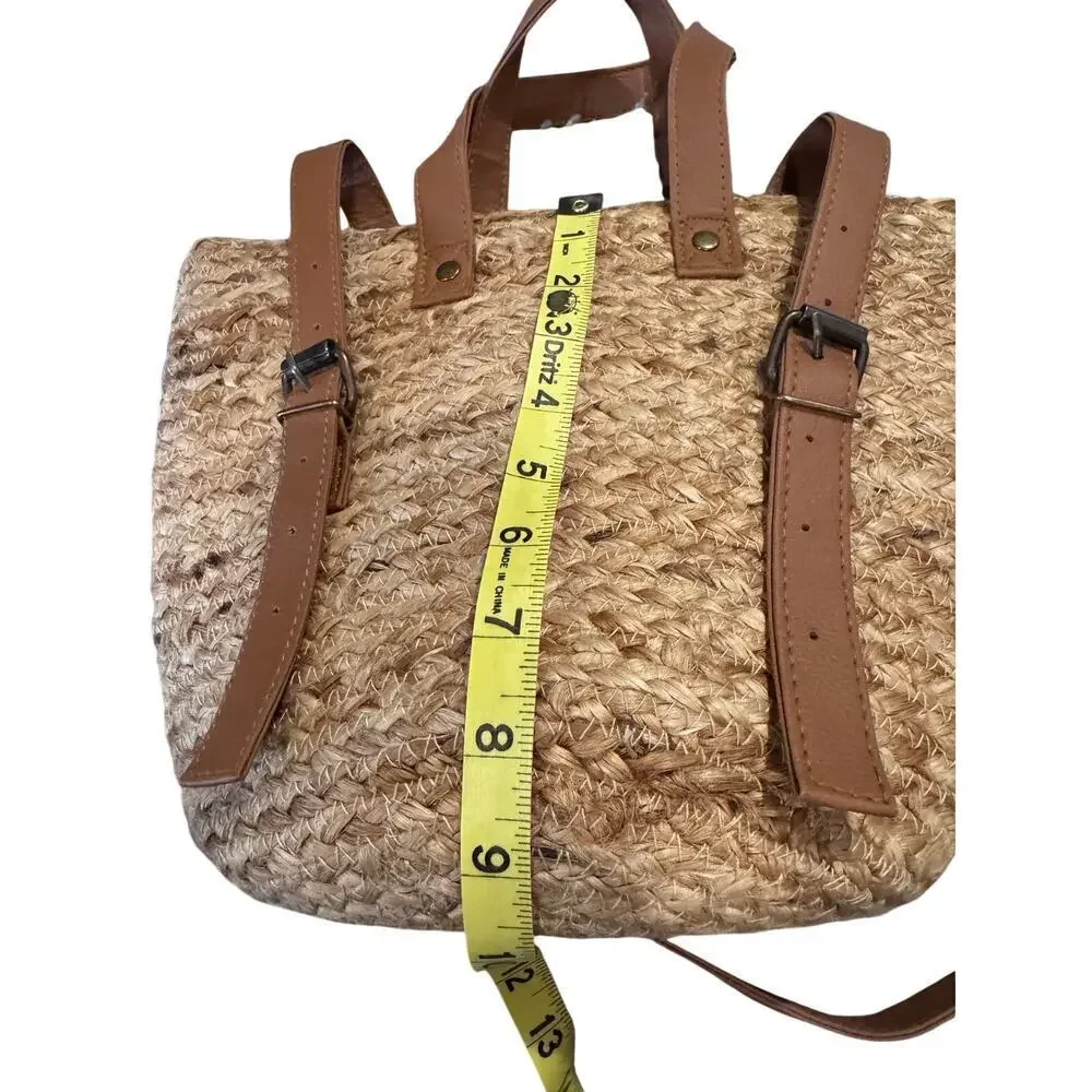 XIX Palms Shorebreak Woven Jute Picnic Cooler Bag Backpack Insulated